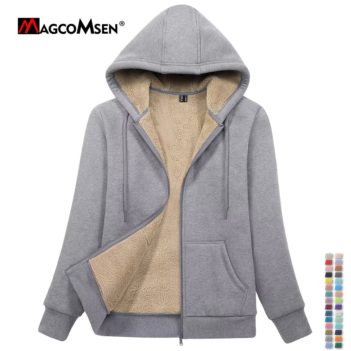 Peris Gems MAGCOMSEN Womens Sherpa Lined Fleece Jacket Zip Up Casual Hoodie Winter Warm Thicken Jackets SHEIN Amazon Temu