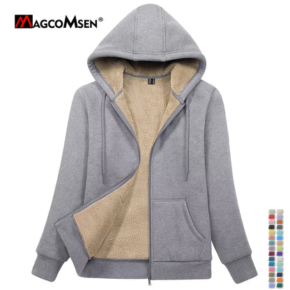 Peris Gems MAGCOMSEN Womens Sherpa Lined Fleece Jacket Zip Up Casual Hoodie Winter Warm Thicken Jackets SHEIN Amazon Temu