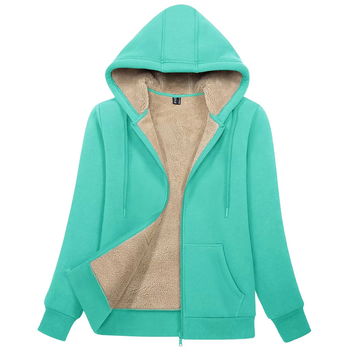 Peris Gems mint green / CN M (US S) MAGCOMSEN Womens Sherpa Lined Fleece Jacket Zip Up Casual Hoodie Winter Warm Thicken Jackets SHEIN Amazon Temu