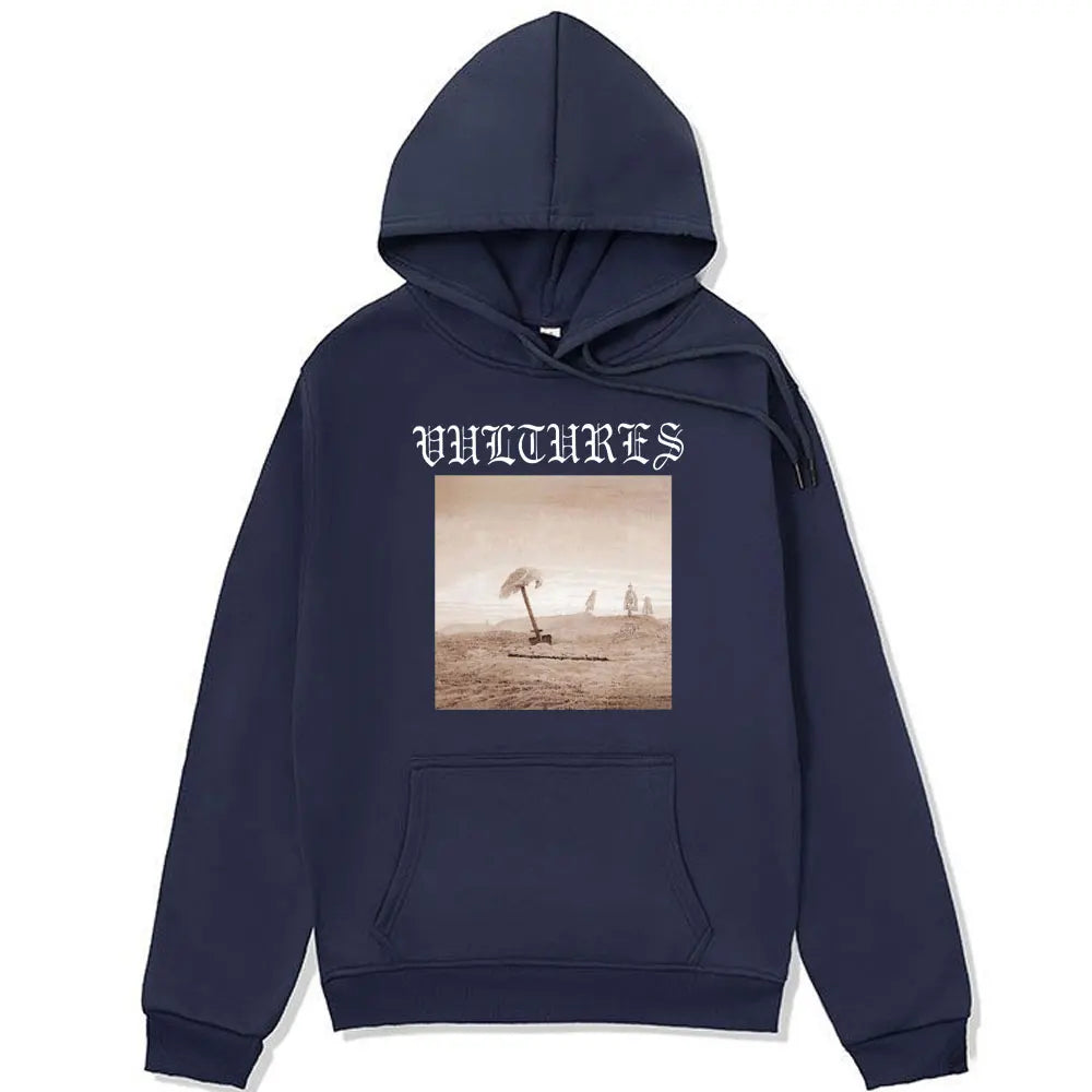 Peris Gems Navy blue / XXL Rapper Kanye West Vultures Graphic Hoodie Fashion Hip Hop Oversized Sweatshirts Unisex Y2k Clothes Fall Fleece Pullover Hoodies SHEIN Amazon Temu