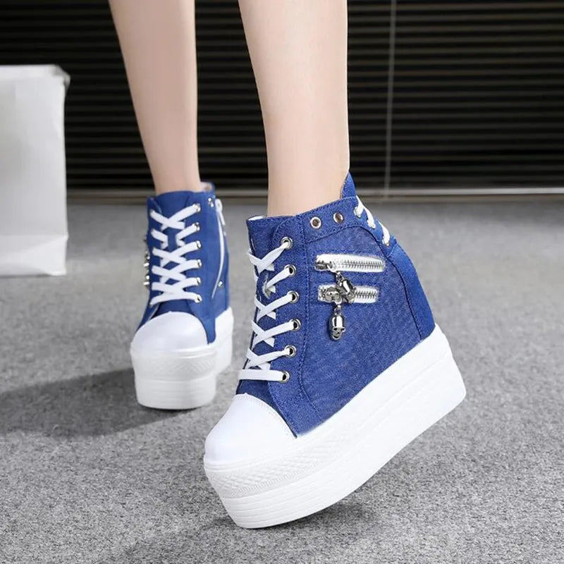 Peris Gems NEW Classic Hidden Heels Platform Sneakers Women&