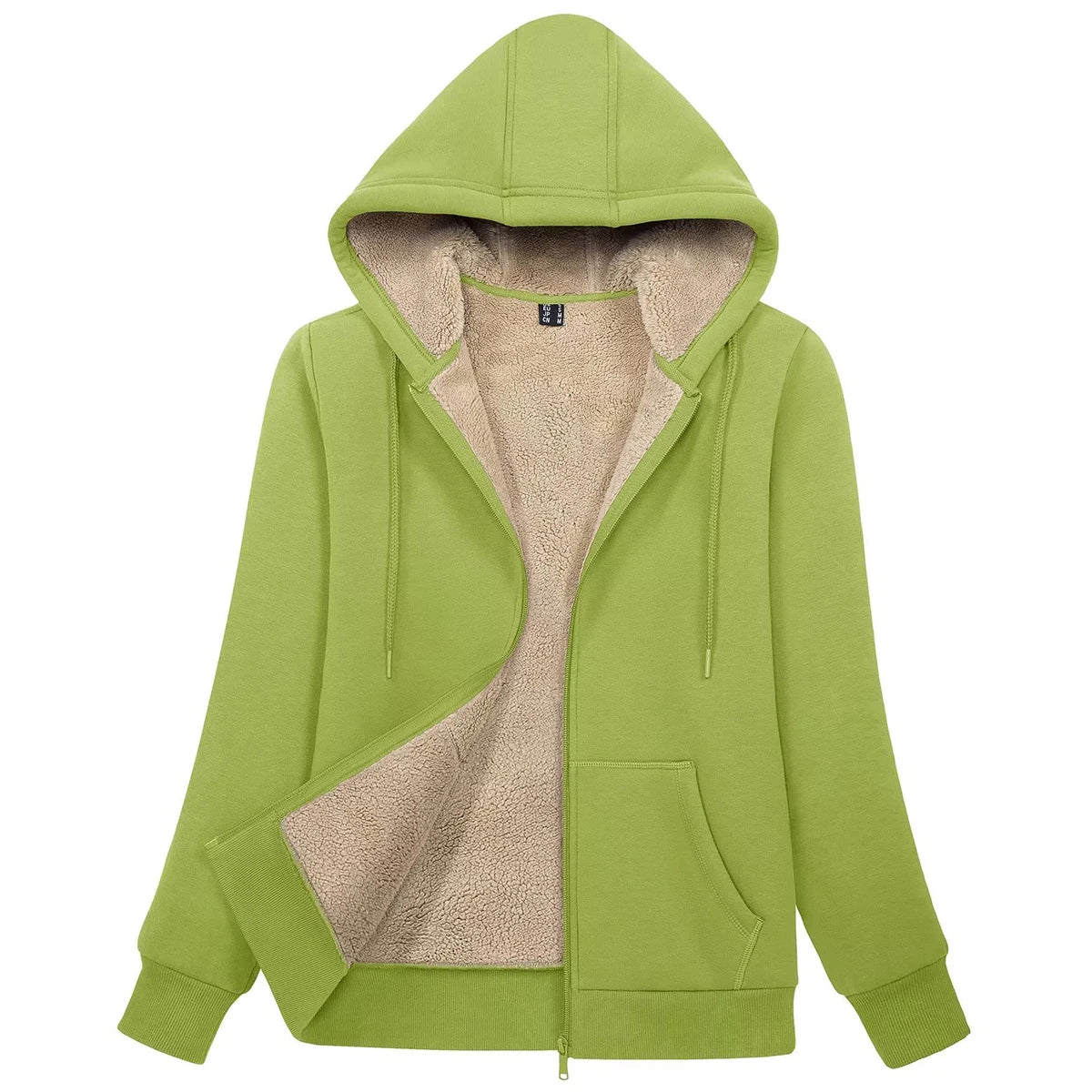 Peris Gems olive green / CN XL (US L) MAGCOMSEN Womens Sherpa Lined Fleece Jacket Zip Up Casual Hoodie Winter Warm Thicken Jackets SHEIN Amazon Temu