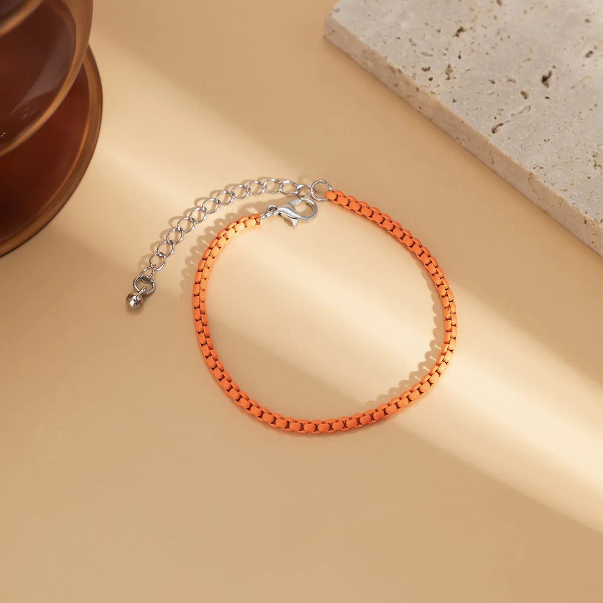 Peris Gems orange bracelet / CHINA Unique Adjustable Iron Chain Anklet Bracelet for Women Summer Beach Thin Chain Ankle Barefoot Y2K Female Foot Jewelry Kpop Anime SHEIN Amazon Temu