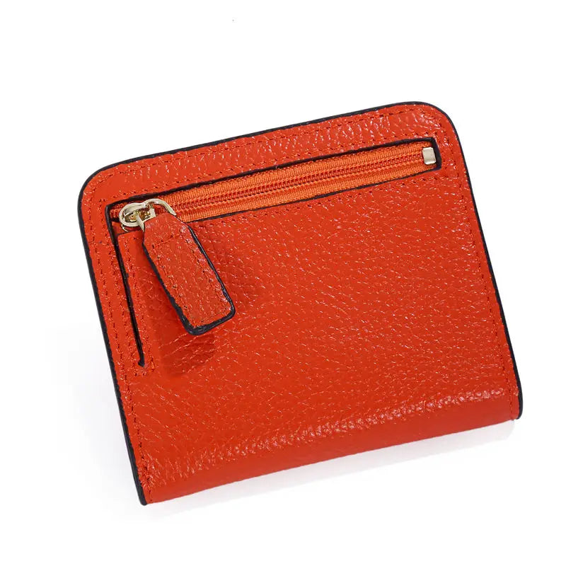 Peris Gems  orange / CHINA Fashion Split Leather Women Wallets Mini Purse Lady Small Leather Wallet with Coin Pocket SHEIN Amazon Temu