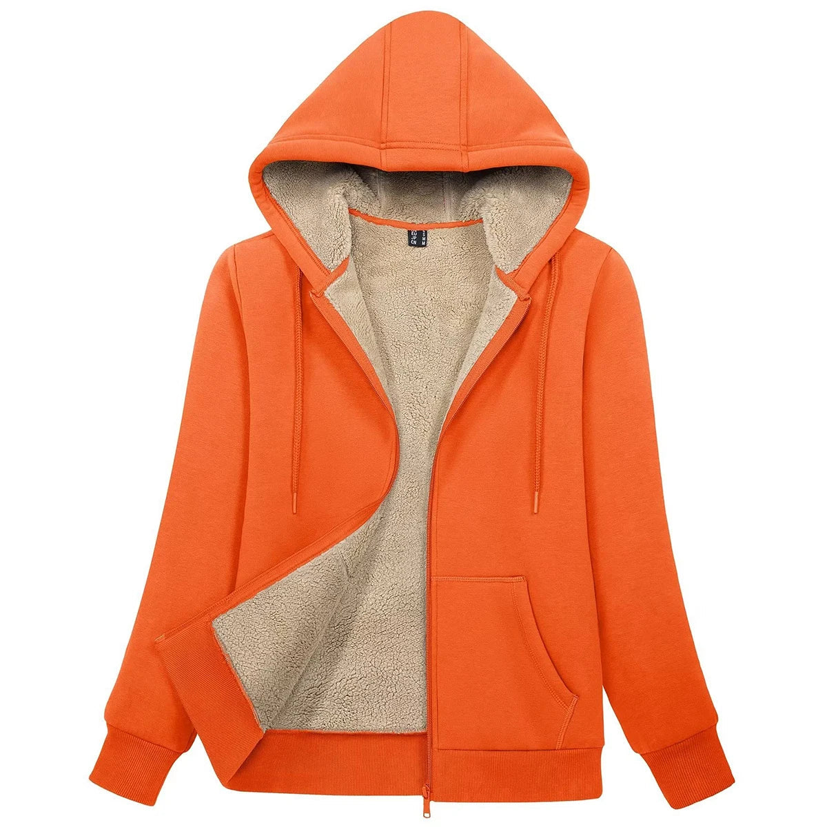 Peris Gems orange / CN M (US S) MAGCOMSEN Womens Sherpa Lined Fleece Jacket Zip Up Casual Hoodie Winter Warm Thicken Jackets SHEIN Amazon Temu