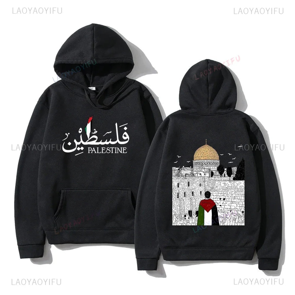 Peris Gems Palestine Hoodie Women Harajuku Aesthetic Graphic Palestina Hoodies Unisex Streetwear Vintage Casual Hooded Pullover Sweatshirts SHEIN Amazon Temu