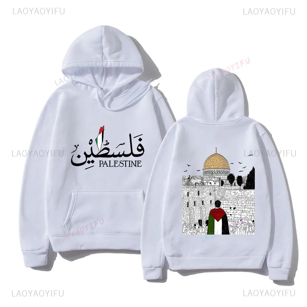 Peris Gems Palestine Hoodie Women Harajuku Aesthetic Graphic Palestina Hoodies Unisex Streetwear Vintage Casual Hooded Pullover Sweatshirts SHEIN Amazon Temu