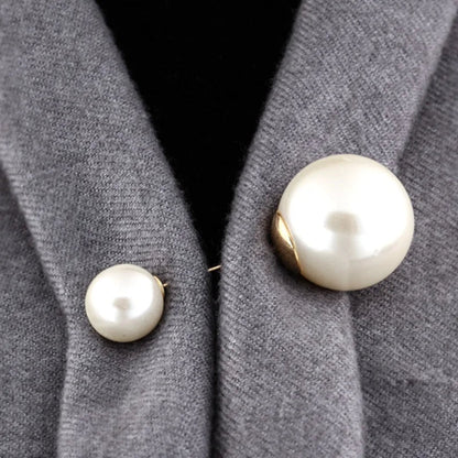 Peris Gems  Pearl Brooches Pins: Large Double Head Cardigan Clip, Scarf Shawl Buckle Pearl Brooches Pins: Large Double Head Cardigan Clip SHEIN Amazon Temu