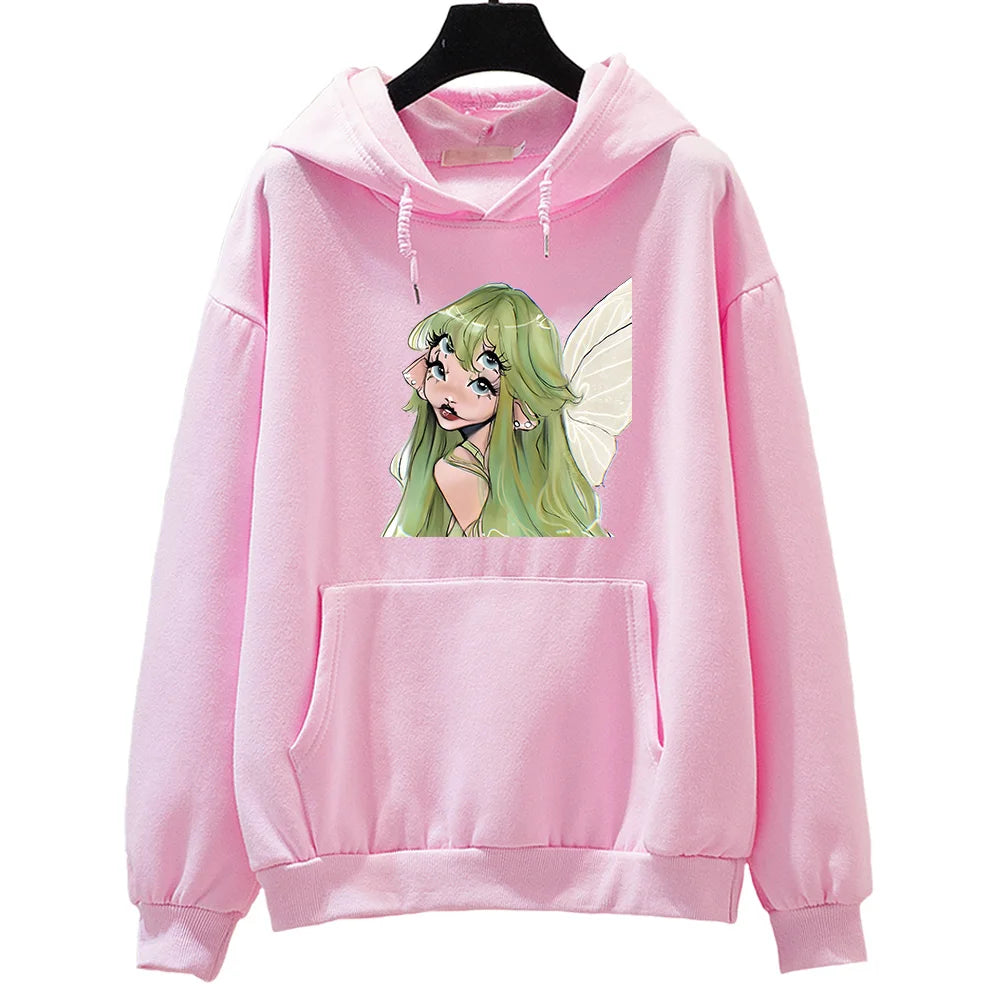 Peris Gems pink / M Melanie Martinez Portals Hoodies Women Aesthetic Streetwear Pullover Oversized Fleece Sweatshirts Winter Long Sleeve Clothes SHEIN Amazon Temu