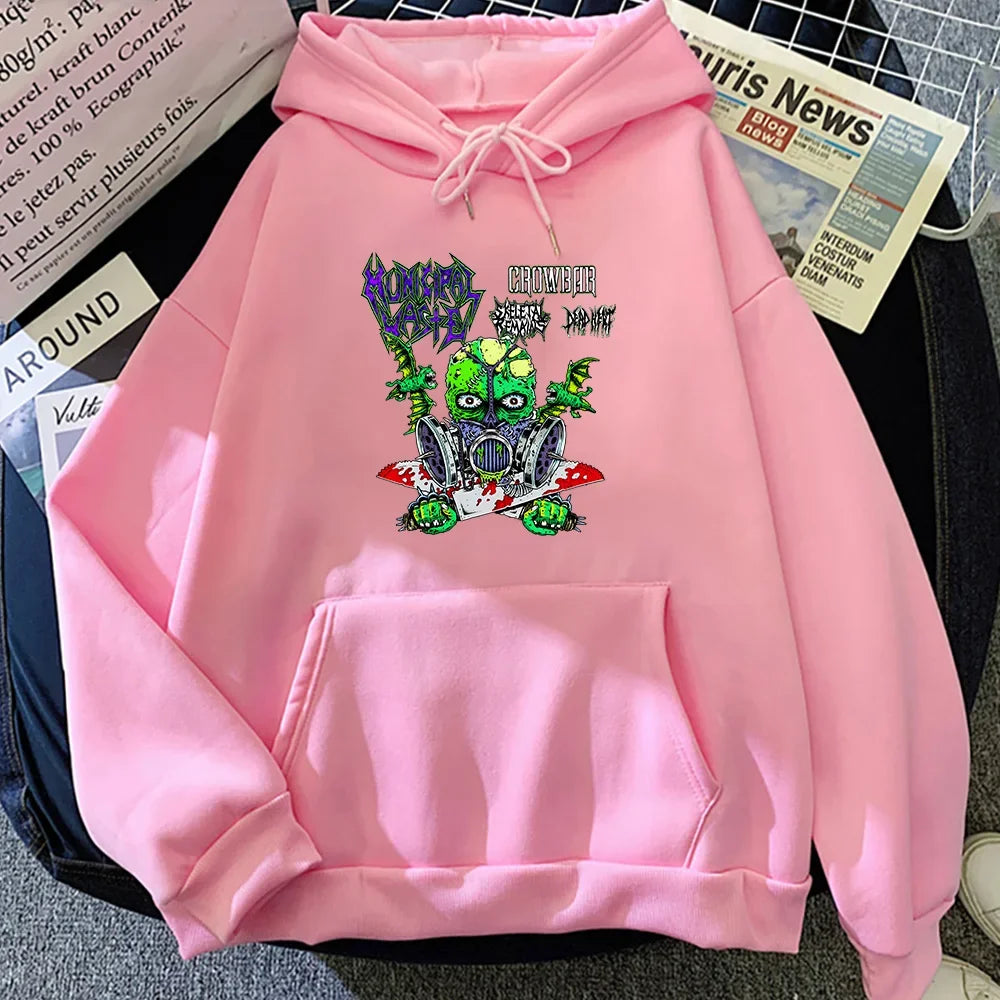 Peris Gems pink / M MUNICIPALL WASTE Printed Hooded Pullovers Men&