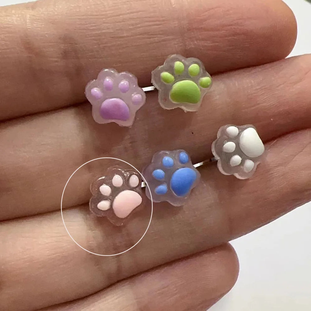 Peris Gems Pink RACHELZ Y2K 16mm Resin Dog Bear Claw Pattern Tongue Rings Stainless Steel Sweet Cool Barbell Tongue Pin Piercing Jewelry Hottie SHEIN Amazon Temu