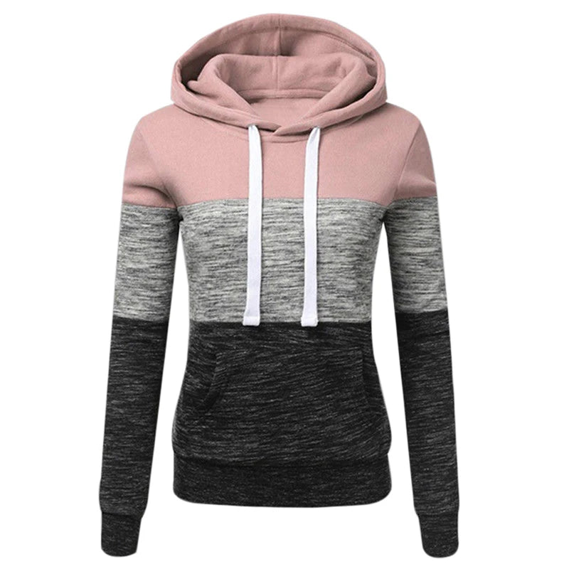 Peris Gems Pink / S 2023 New Autumn Winter Women Hoodies Sport Casual Long Sleeve Pullover Hot Sales Splicing Warm Sweatshirts High Quality Tops SHEIN Amazon Temu