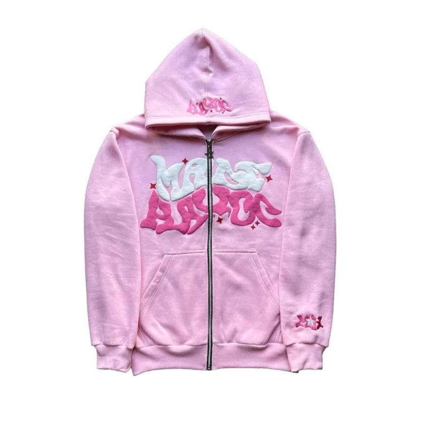 Peris Gems Pink / S / CHINA American Retro Star and Letter Printed Zipper Hoodies Women and Men Y2K Spring Autumn Section Lazy Fashion Brand Cardigan Jacket American Retro Star and Letter Printed Zipper Hoodies Women and Men Y2K Spring Autumn Section Lazy Fashion Brand Cardigan Jacket SHEIN Amazon Temu