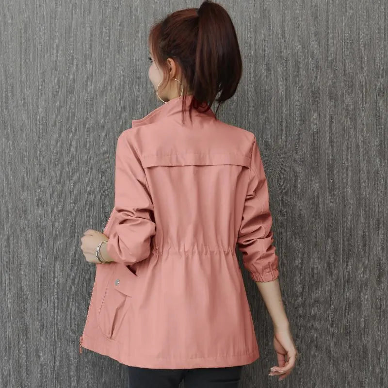 Peris Gems  Pink / S Double Layered Stand Collar Short Coat for Women SHEIN Amazon Temu