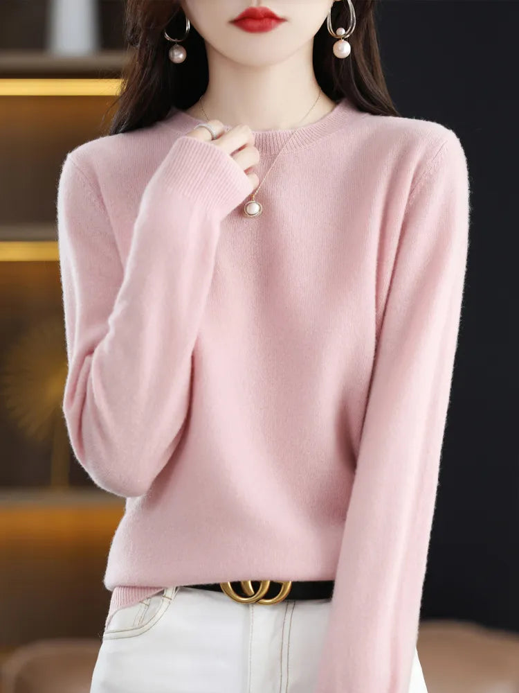 Peris Gems  Pink / S Real Merino Wool Cashmere Sweaters for Women SHEIN Amazon Temu