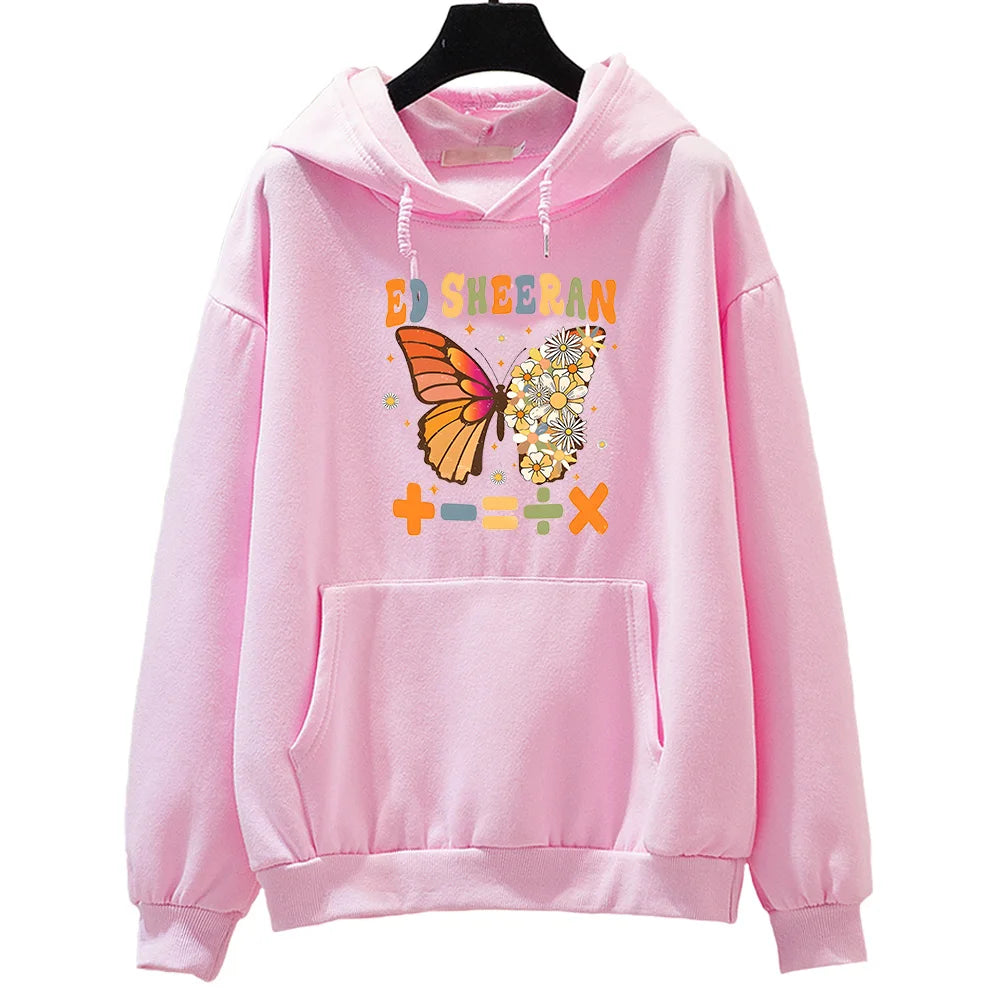 Peris Gems pink / XS Ed Sheeran 2023 Tour Sweatshirts Women Aesthetic Hoodies Winter Fleece Sudadera with Pocket Clothing Oversized O-neck Pullover SHEIN Amazon Temu