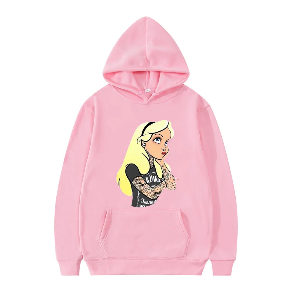 Peris Gems Pink / XXXL Disney Princess Cartoon Anime Women Pullover Spring Autumn Oversized Hoodie Fashion Casual Couple Sweatshirt Clothes Hot Sale SHEIN Amazon Temu