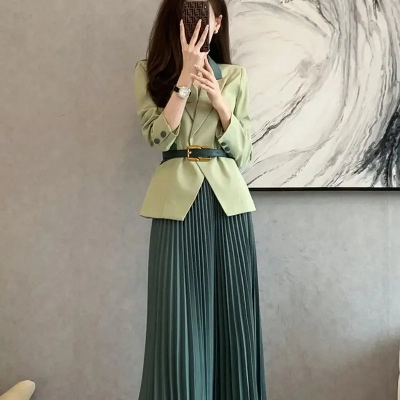 Peris Gems Pleated Skirt 2 Pieces Sets for Women Office Woman Outfit Midi Suits Jacket Y2k Streetwear Summer Clothes 2024 Stylish Korea Pleated Skirt 2 Pieces Sets for Women Office Woman Outfit Midi Suits Jacket Y2k Streetwear Summer Clothes 2024 Stylish Korea SHEIN Amazon Temu