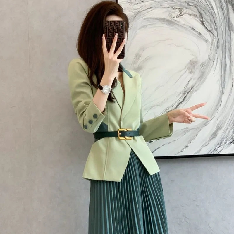 Peris Gems Pleated Skirt 2 Pieces Sets for Women Office Woman Outfit Midi Suits Jacket Y2k Streetwear Summer Clothes 2024 Stylish Korea Pleated Skirt 2 Pieces Sets for Women Office Woman Outfit Midi Suits Jacket Y2k Streetwear Summer Clothes 2024 Stylish Korea SHEIN Amazon Temu