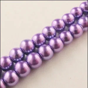 Peris Gems Purple (200pcs Per Lot) B Quality 3.5x4MM Dyed Glass Pearl Round Loose Beads 30&quot; Length For Jewelry Making DIY SHEIN Amazon Temu