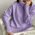 Peris Gems  Purple / one size Loose Thick Cashmere Turtleneck Sweaters for Women SHEIN Amazon Temu