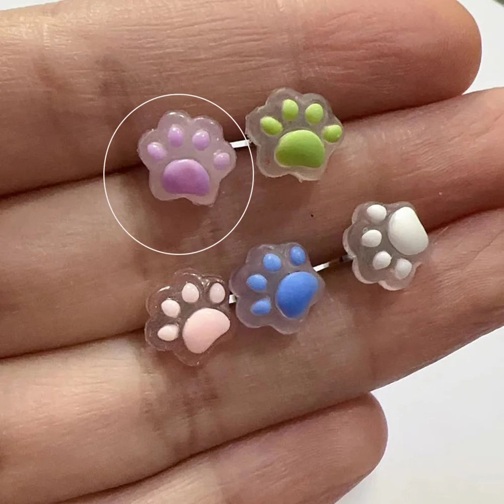 Peris Gems Purple RACHELZ Y2K 16mm Resin Dog Bear Claw Pattern Tongue Rings Stainless Steel Sweet Cool Barbell Tongue Pin Piercing Jewelry Hottie SHEIN Amazon Temu