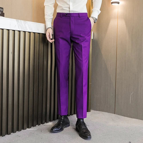 Peris Gems  PURPLE / XXXL Royal Blue Formal Dress Suit Pants for Men SHEIN Amazon Temu