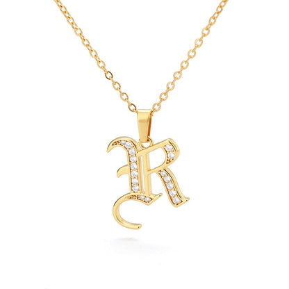 Peris Gems  R Capital Initial Letter Necklace Stainless Unisex | Gold Chain Capital Initial Letter Necklace Stainless Unisex |Gold Chain SHEIN Amazon Temu