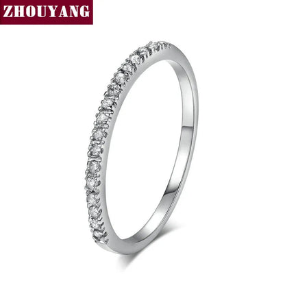 Peris Gems  R133 / 5.5 Dainty Wedding Ring For Women Man Concise Classical Multicolor Mini Zircon Rose Gold Color Fashion Jewelry R132 R133 ZHOUYANG SHEIN Amazon Temu