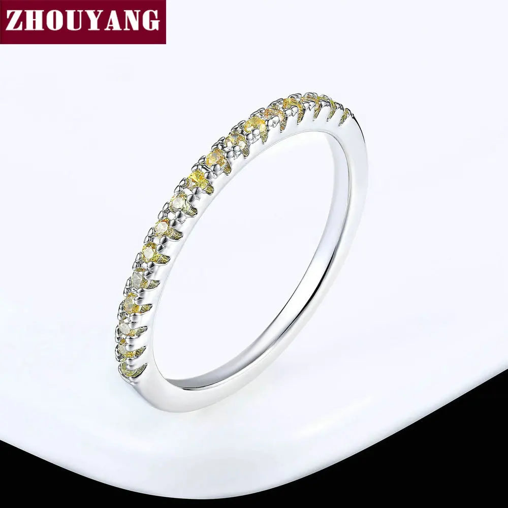 Peris Gems  R184 / 5.5 Dainty Wedding Ring For Women Man Concise Classical Multicolor Mini Zircon Rose Gold Color Fashion Jewelry R132 R133 ZHOUYANG SHEIN Amazon Temu
