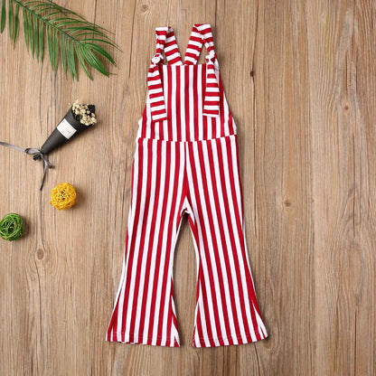 Peris Gems Red / 12M 0-5Y Summer Fashion Infant Baby Girls Rompers Overalls Striped Print Sleeveless Belt Jumpsuits Clothes SHEIN Amazon Temu