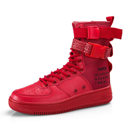 Peris Gems red 1906 / 36 Punk Style Orange High Boots Couple Streetwear Buckle Strap Designers Shoes Men Casual Shoes Trend Platform Men High Top Sneaker SHEIN Amazon Temu