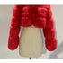 Peris Gems  Red / S Short Faux Fur Coat Jackets for Women | Crop Top Winter Jackets Short Faux Fur Coat Jackets for Women Crop Top Winter Jacket SHEIN Amazon Temu