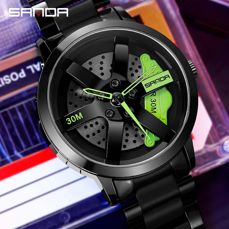 Peris Gems Regarder SANDA Mens Watch Rim Hub Watch Wheel Wristwatch Clock Sport Car  Creative 360° Spinning Men Wrist Watch Reloj de hombre Regarder SANDA Mens Watch Rim Hub Watch Wheel Wristwatch Clock Sport Car  Creative 360° Spinning Men Wrist Watch Reloj de hombre SHEIN Amazon Temu