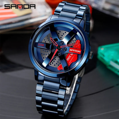 Peris Gems Regarder SANDA Mens Watch Rim Hub Watch Wheel Wristwatch Clock Sport Car  Creative 360° Spinning Men Wrist Watch Reloj de hombre Regarder SANDA Mens Watch Rim Hub Watch Wheel Wristwatch Clock Sport Car  Creative 360° Spinning Men Wrist Watch Reloj de hombre SHEIN Amazon Temu