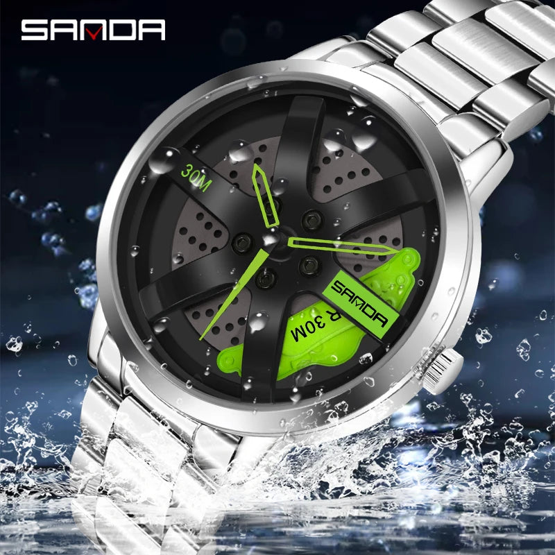 Peris Gems Regarder SANDA Mens Watch Rim Hub Watch Wheel Wristwatch Clock Sport Car  Creative 360° Spinning Men Wrist Watch Reloj de hombre Regarder SANDA Mens Watch Rim Hub Watch Wheel Wristwatch Clock Sport Car  Creative 360° Spinning Men Wrist Watch Reloj de hombre SHEIN Amazon Temu