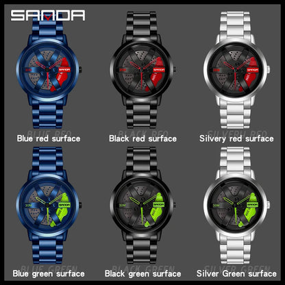 Peris Gems Regarder SANDA Mens Watch Rim Hub Watch Wheel Wristwatch Clock Sport Car  Creative 360° Spinning Men Wrist Watch Reloj de hombre Regarder SANDA Mens Watch Rim Hub Watch Wheel Wristwatch Clock Sport Car  Creative 360° Spinning Men Wrist Watch Reloj de hombre SHEIN Amazon Temu