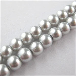 Peris Gems Silver Gray (200pcs Per Lot) B Quality 3.5x4MM Dyed Glass Pearl Round Loose Beads 30&quot; Length For Jewelry Making DIY SHEIN Amazon Temu