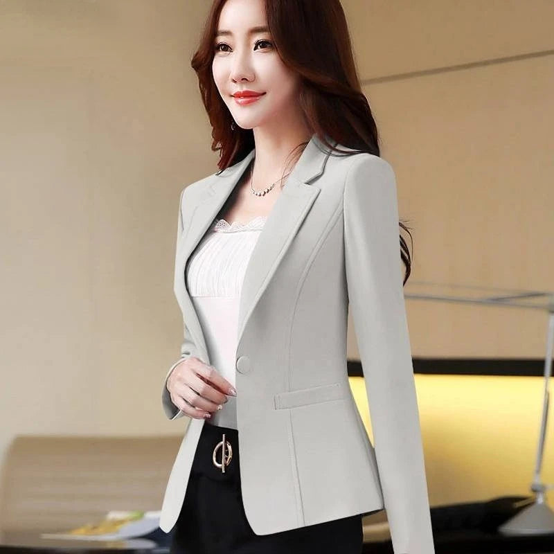 Peris Gems  silver gray / M Casual Slim Elegant Suit Blazer Jackets for Women SHEIN Amazon Temu