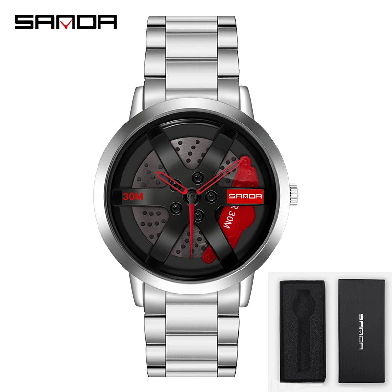 Peris Gems silver red With box / CHINA Regarder SANDA Mens Watch Rim Hub Watch Wheel Wristwatch Clock Sport Car  Creative 360° Spinning Men Wrist Watch Reloj de hombre Regarder SANDA Mens Watch Rim Hub Watch Wheel Wristwatch Clock Sport Car  Creative 360° Spinning Men Wrist Watch Reloj de hombre SHEIN Amazon Temu