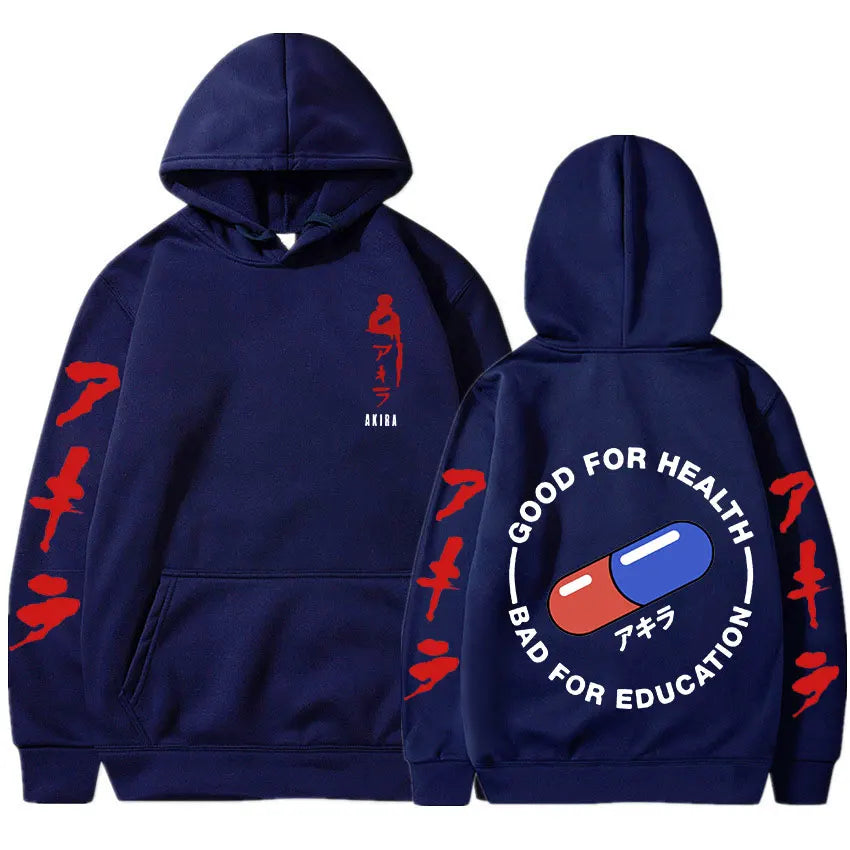 Peris Gems SKU-05-Navy blue / XL Hoodies Japanese Anime Akira Print Sweatshirts Men Women Unisex Fashion Sweatshirt Oversized Hoodie long Sleeves Pullover Coat SHEIN Amazon Temu