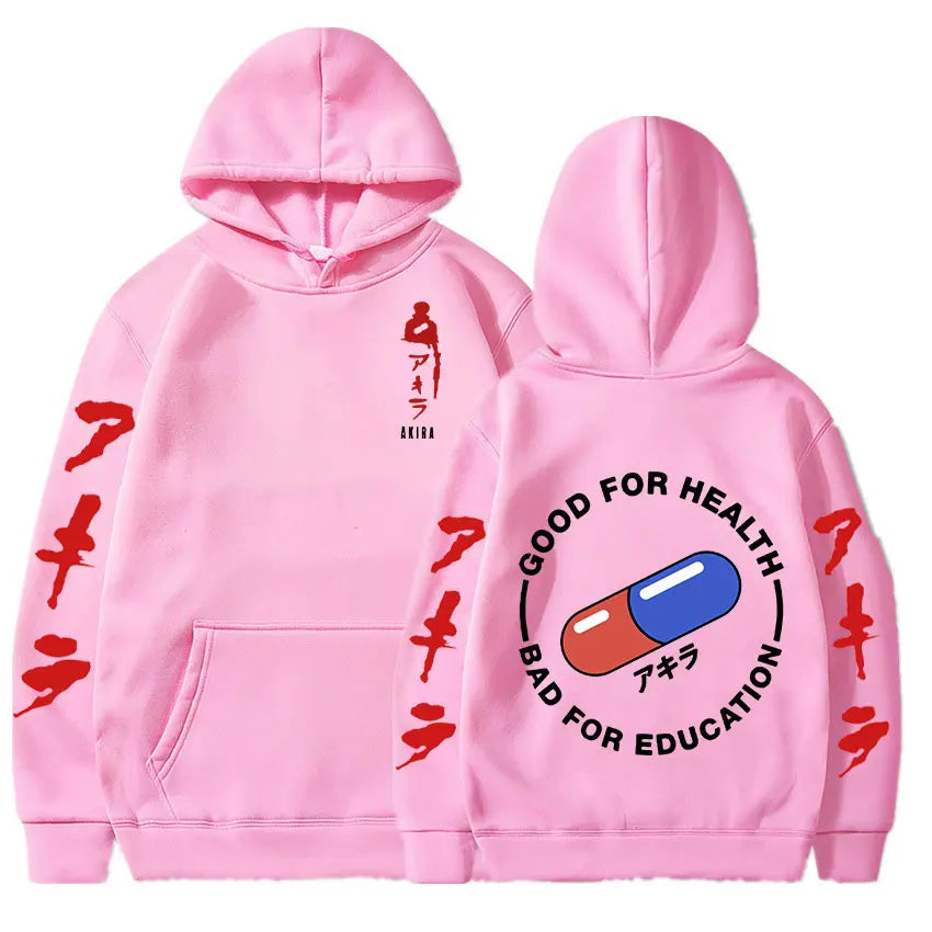 Peris Gems SKU-07-Pink / 3XL Hoodies Japanese Anime Akira Print Sweatshirts Men Women Unisex Fashion Sweatshirt Oversized Hoodie long Sleeves Pullover Coat SHEIN Amazon Temu