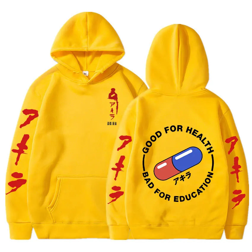 Peris Gems SKU-09-Yellow / XL Hoodies Japanese Anime Akira Print Sweatshirts Men Women Unisex Fashion Sweatshirt Oversized Hoodie long Sleeves Pullover Coat SHEIN Amazon Temu