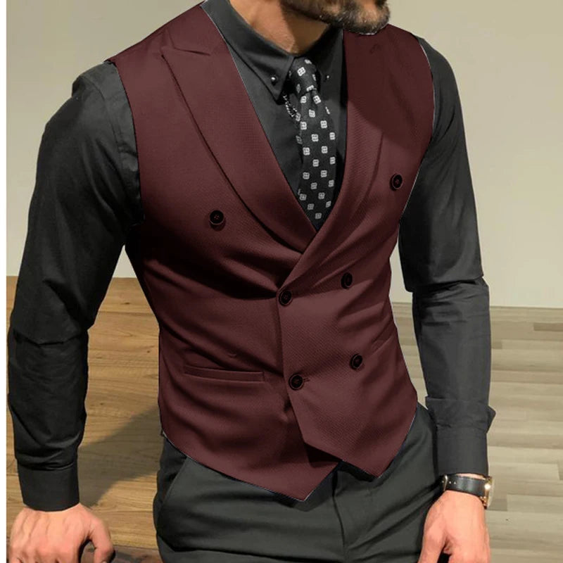 Peris Gems  Slim Fitting Double Breasted Suit Vests for Men SHEIN Amazon Temu