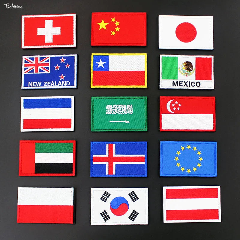 Peris Gems  Stick-On 3D Country Flag Fabric Patches SHEIN Amazon Temu