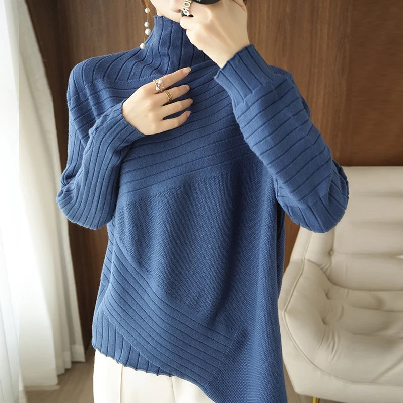 Peris Gems  Striped Knitted Cashmere Turtleneck Sweaters for Women SHEIN Amazon Temu