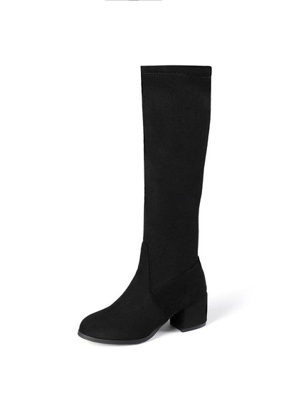 Peris Gems  Suede Flock Knee High Round Toe Boots for Women SHEIN Amazon Temu