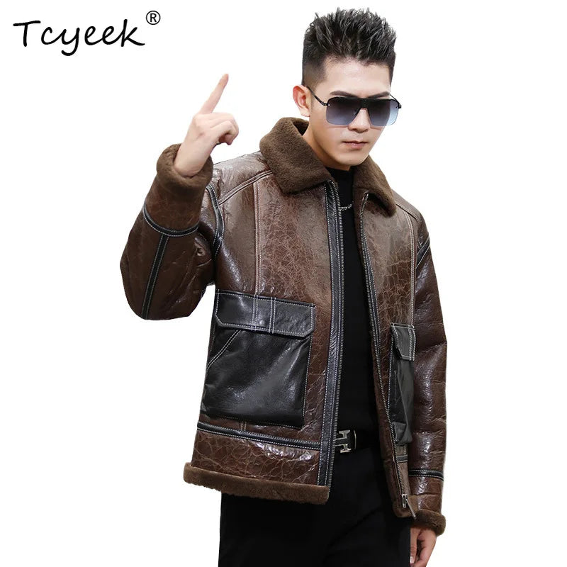 Peris Gems Tcyeek Genuine Leather Man Jackets Short Style Natural Sheepskin Fur Coats Winter Clothes Warm Mens Fur Jacket Coat 2025 Trendy Tcyeek Genuine Leather Man Jackets Short Style Natural Sheepskin Fur Coats Winter Clothes Warm Mens Fur Jacket Coat 2025 Trendy SHEIN Amazon Temu