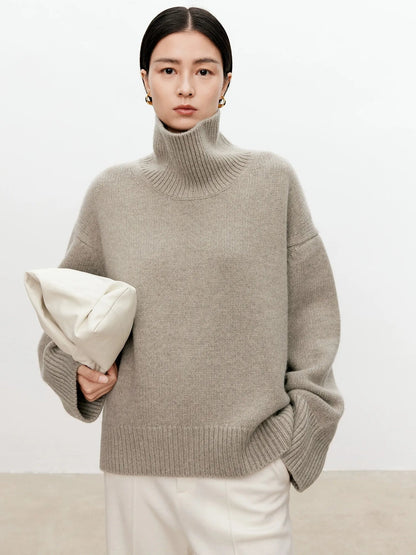 Peris Gems  Thickened Cashmere Oversized Turtleneck Sweater for Women SHEIN Amazon Temu