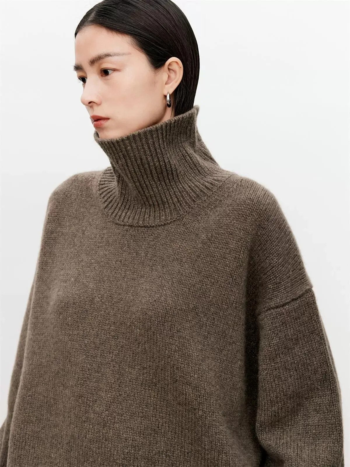 Peris Gems  Thickened Cashmere Oversized Turtleneck Sweater for Women SHEIN Amazon Temu